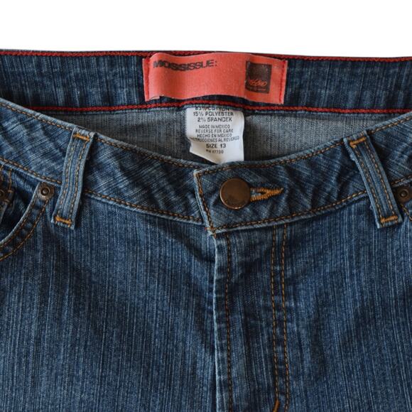 Vintage Y2K Mossimo Dark Wash Mid Rise Bootcut Jeans Size 13 Juniors - Picture 3 of 7